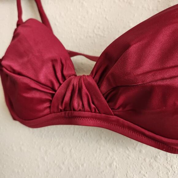 J. Crew Ruched‎ Swim Bikini Top Size Medium - Picture 3 of 8